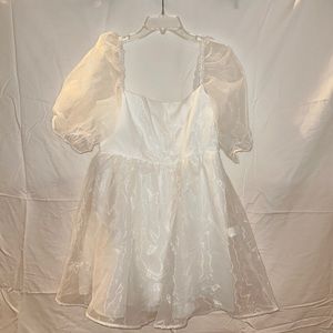 White babydoll dress from Shein